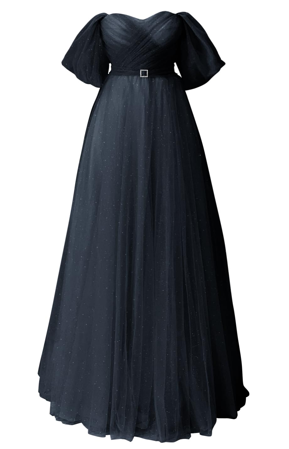 Glitter Tulle Prom Dresses Off The Shoulder Sweetheart Puffy Long Evening Gowns for Women 2027