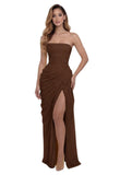 Kingbridal Strapless Chiffon Bridesmaid Dresses for Women Long Mermaid Prom Dress