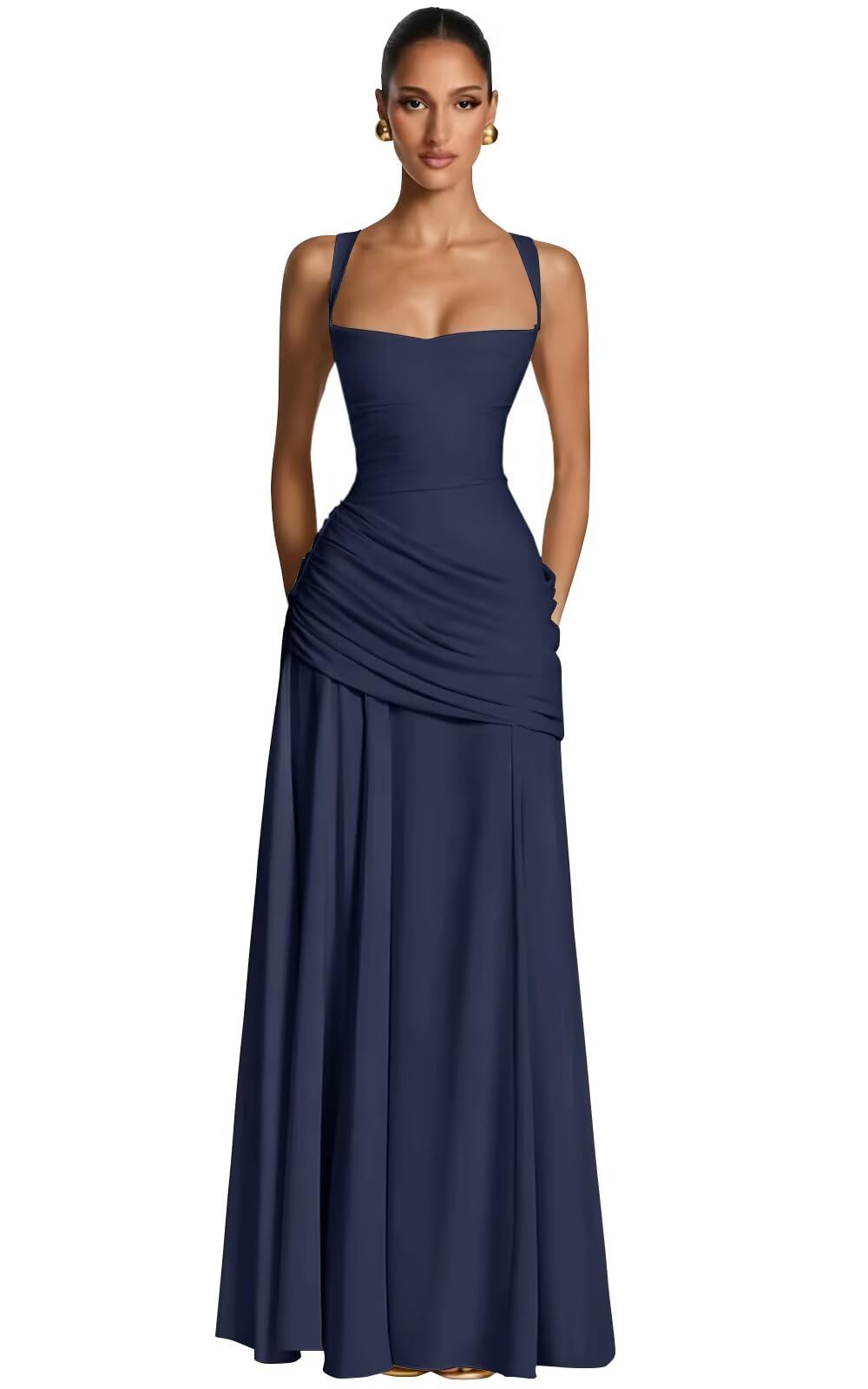 Kingbridal Spaghetti Straps Chiffon Bridesmaid Dresses for Women A-Line Formal Dress
