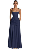 Kingbridal Spaghetti Straps Chiffon Bridesmaid Dresses for Women A-Line Formal Dress