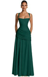 Kingbridal Spaghetti Straps Chiffon Bridesmaid Dresses for Women A-Line Formal Dress