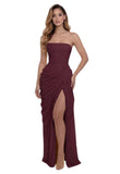Kingbridal Strapless Chiffon Bridesmaid Dresses for Women Long Mermaid Prom Dress