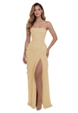 Kingbridal Strapless Chiffon Bridesmaid Dresses for Women Long Mermaid Prom Dress