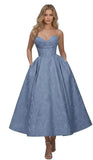 Strapless Floral Satin Prom Dresses for Women 2026 Jacquard Aline Formal Evening Party Dress with Pockets