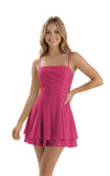 Spaghetti Straps Chiffon Homecoming Dresses for Teens Short 2026 Tiered Ruffle Square Neck Mini Cocktail Gowns