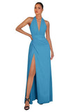 Chiffon Bridesmaid Dresses for Women Long Halter A-line Formal Dress with Slit 2026 Pleated Evening Party Gowns