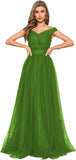 Schulterfreies Ballkleid, langes Ballkleid für Damen, A-Linie, Herzausschnitt, mehrlagiges Tüllkleid für Hochzeit, Abendparty 
