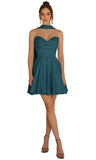 Strapless Homecoming Dresses for Teens 2026 Chiffon Short Prom Dress with Scarf A-line Pleated Cocktail Party Gown