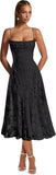 Lace Jacquard Bridesmaid Dresses for Women 2027 Spaghetti Straps Ruffle Formal Wedding Guest Dress Formal Evening Dress