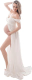 Maternity Lace Dress for Photoshoot Off Shoulder Gown Pregnancy Dresses for Photography Gowns