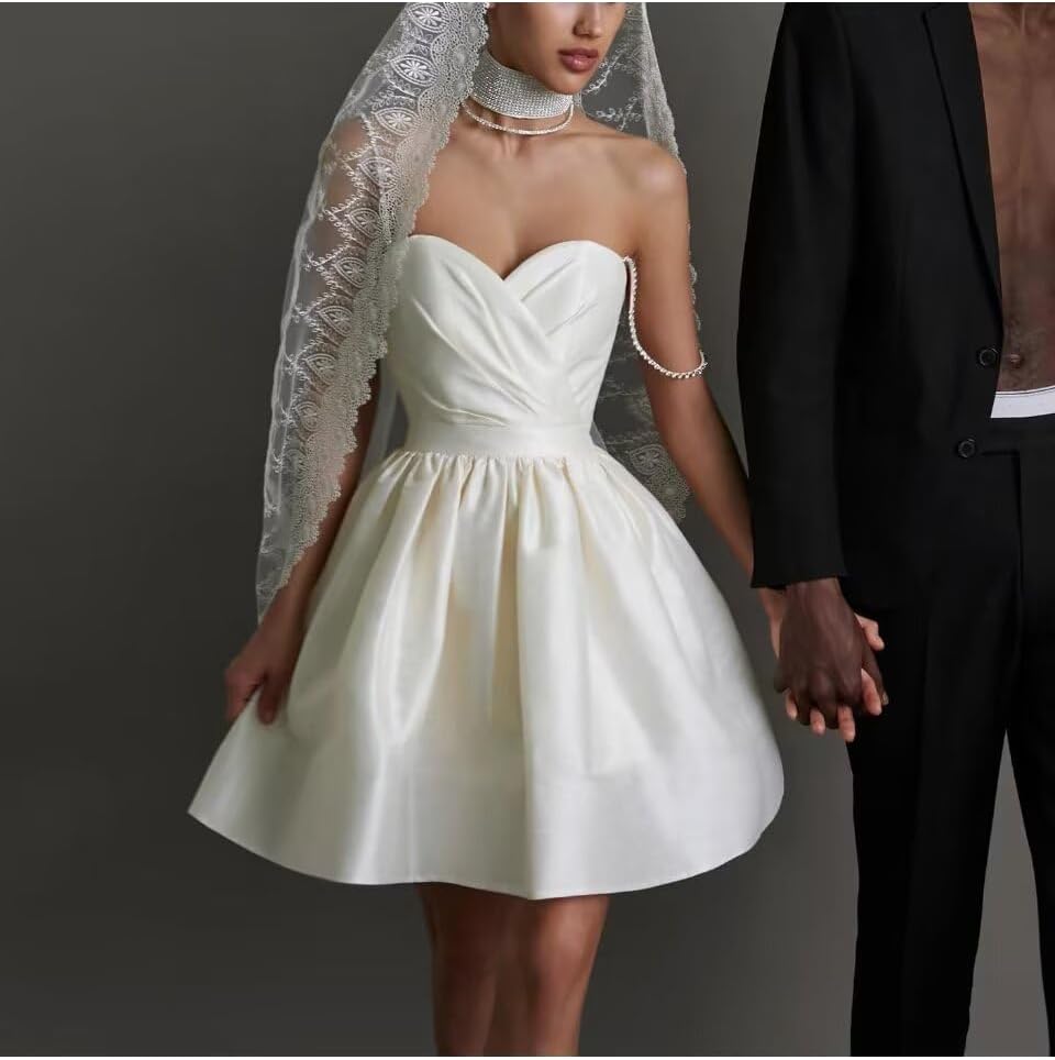 Satin Homecoming Dresses for Teens Spaghetti Straps Short Prom Dress A-Line Cocktail Wedding Guest Dress