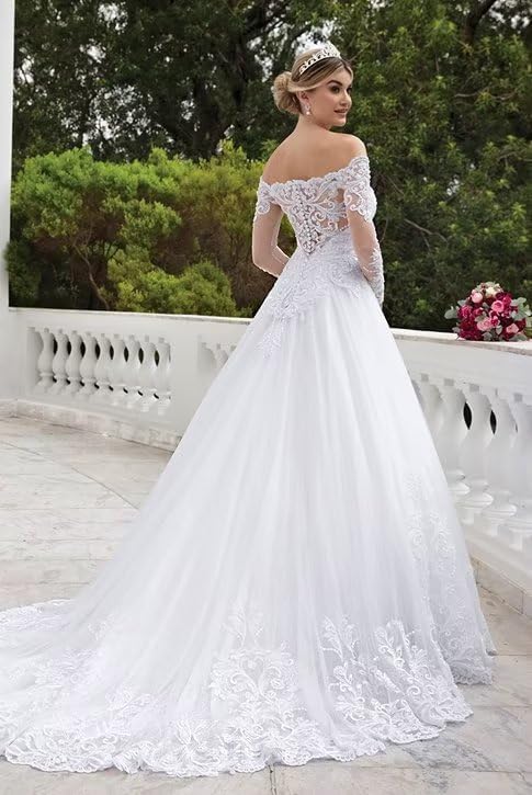 Women's Beach Wedding Dresses for Bride 2025 Long Lace Wedding Bridal Gowns