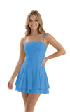 Spaghetti Straps Chiffon Homecoming Dresses for Teens Short 2026 Tiered Ruffle Square Neck Mini Cocktail Gowns