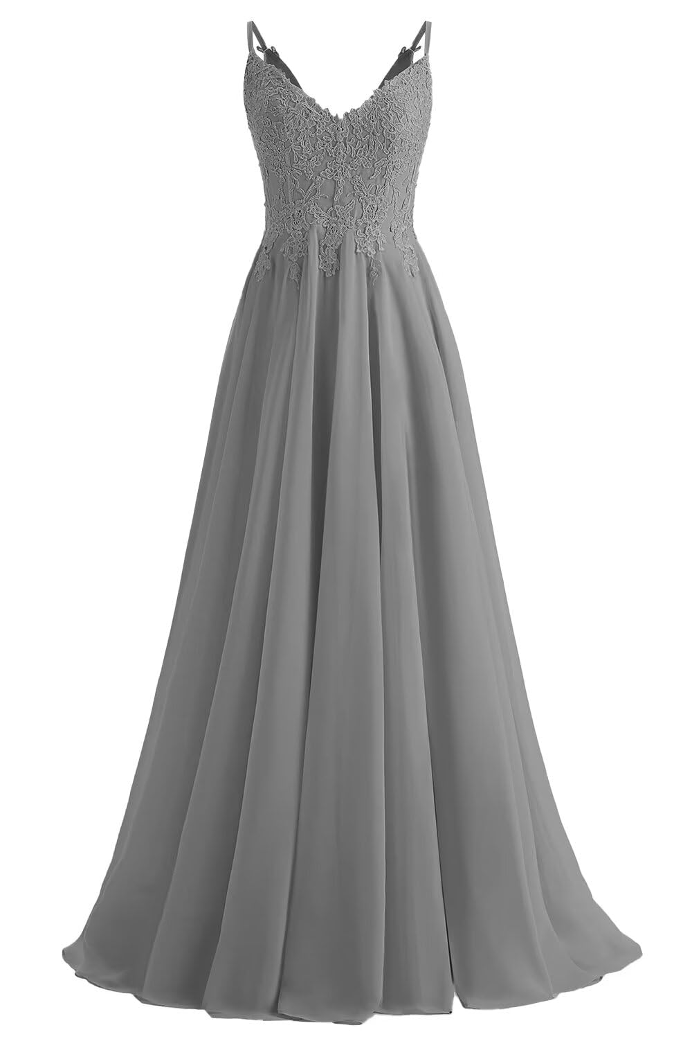 Lace Bridesmaid Dresses for Wedding with Slit Spaghetti Straps Chiffon Aline Formal Evening Party Gowns