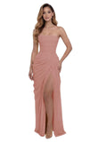Kingbridal Strapless Chiffon Bridesmaid Dresses for Women Long Mermaid Prom Dress