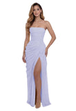 Kingbridal Strapless Chiffon Bridesmaid Dresses for Women Long Mermaid Prom Dress
