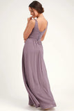 Women's Deep V Neck Bridesmaid Dresses with Slit Chiffon Pleats A Line Formal Party Dresses with Pockets