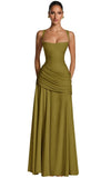 Kingbridal Spaghetti Straps Chiffon Bridesmaid Dresses for Women A-Line Formal Dress