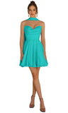 Strapless Homecoming Dresses for Teens 2026 Chiffon Short Prom Dress with Scarf A-line Pleated Cocktail Party Gown