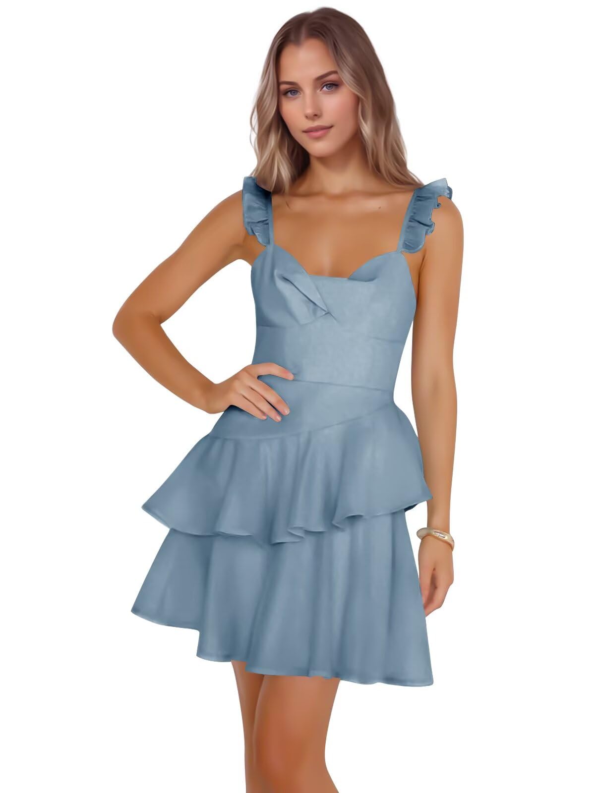 Jacquard Ruffles Homecoming Dresses for Teens Tight Short Prom Gowns Mini Formal Cocktail Party Dress