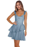 Jacquard Ruffles Homecoming Dresses for Teens Tight Short Prom Gowns Mini Formal Cocktail Party Dress