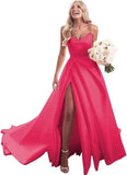 Trägerloses Ballkleid, langes Ballkleid, Satin-Brautkleid für die Braut, A-Linie, formelle Abendkleider mit Schlitz 