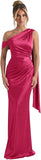 Kingbridal One Shoulder Bridesmaid Dresses for Women Mermaid Satin Formal Evening Maxi Dress