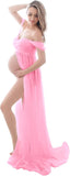 Maternity Lace Dress for Photoshoot Off Shoulder Gown Pregnancy Dresses for Photography Gowns