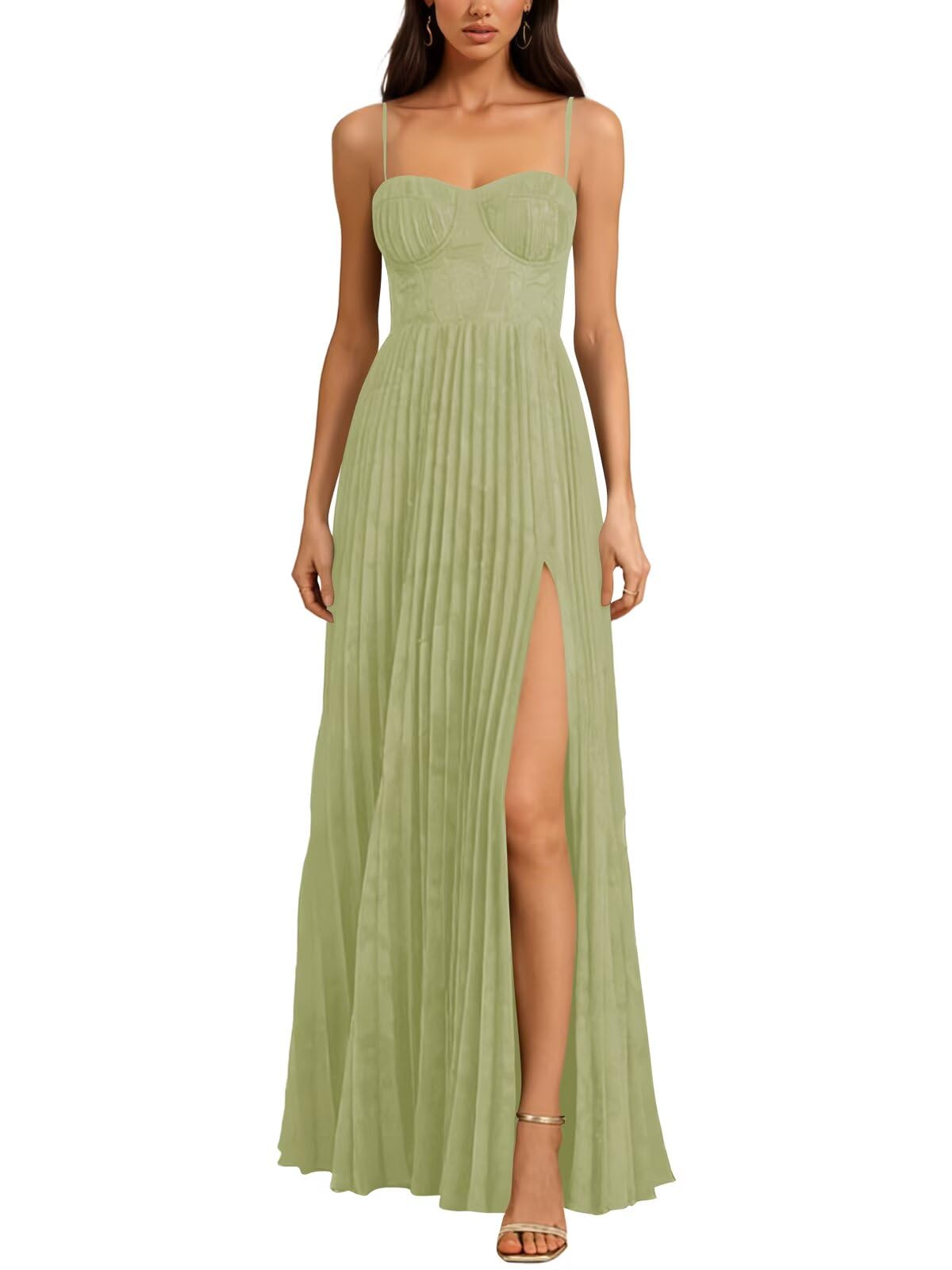 Long Floral Dress for Women Wedding Guest Dress Formal Pleated Prom Dresses 2027