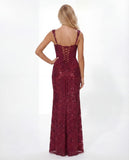 Lace Sequin Spaghetti Straps Prom Dress Long Ball Gown 2026 Mermaid Front Tie Backless Formal Evening Gowns