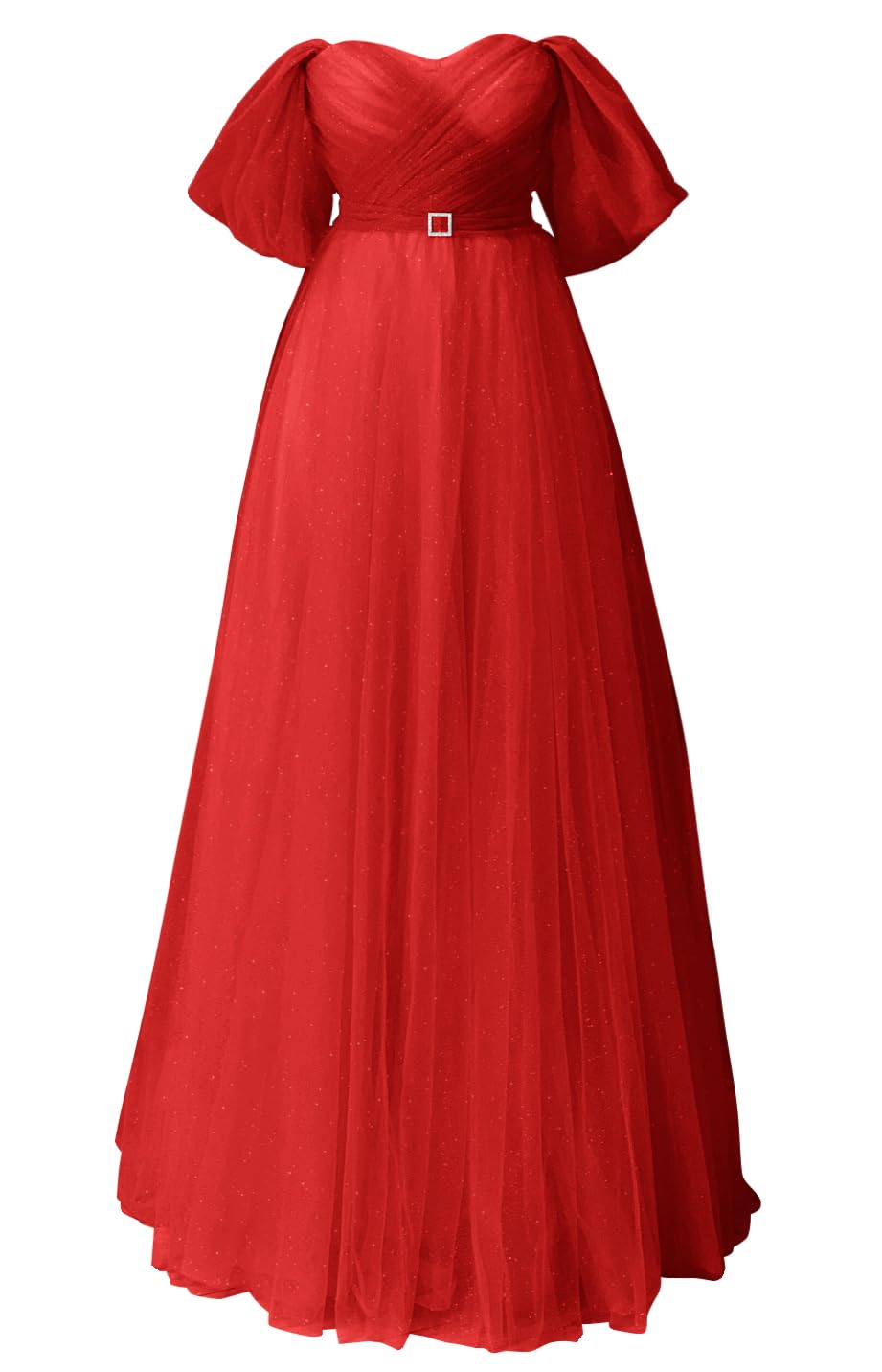 Glitter Tulle Prom Dresses Off The Shoulder Sweetheart Puffy Long Evening Gowns for Women 2027
