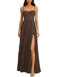 Long Floral Dress for Women Wedding Guest Dress Formal Pleated Prom Dresses 2027