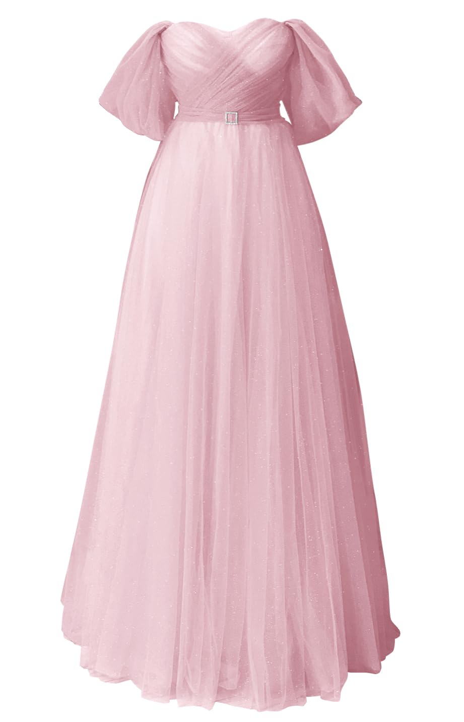 Glitter Tulle Prom Dresses Off The Shoulder Sweetheart Puffy Long Evening Gowns for Women 2027