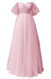 Glitter Tulle Prom Dresses Off The Shoulder Sweetheart Puffy Long Evening Gowns for Women 2027