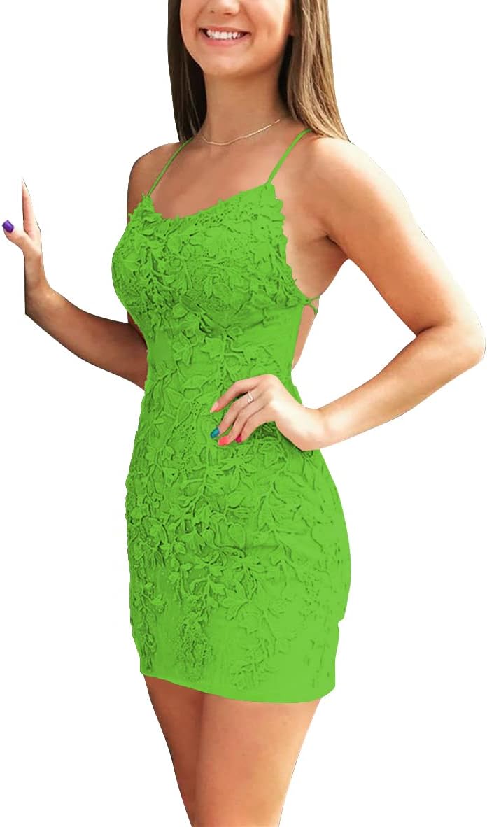 Vestidos cortos ajustados para el regreso a casa para adolescentes, vestidos de fiesta cortos de encaje, vestidos de cóctel 