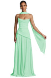 Kingbridal Strapless Bridesmaid Dresses with Scarf 2026 Long A-line Prom Formal Dress