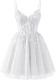 Lace Applique Tulle Homecoming Dresses for Teens Sparkly 3D Flower Short Prom Dress Sequin Quinceanera DAMA Dress