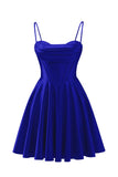 Spaghetti Straps Satin Homecoming Dresses for Teens Ruched Corset Short Prom Dresses 2026