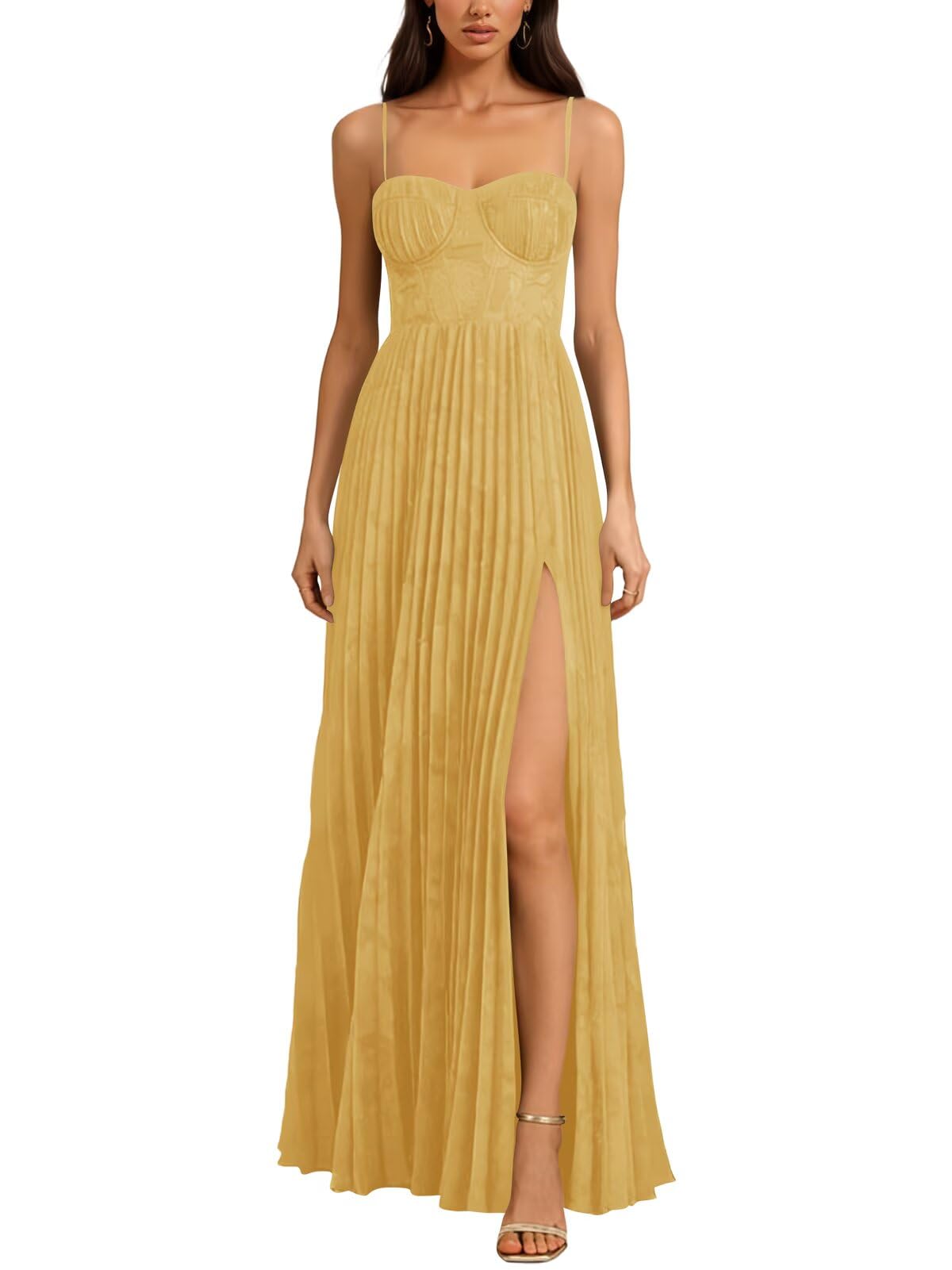 Long Floral Dress for Women Wedding Guest Dress Formal Pleated Prom Dresses 2027