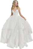 Women's Sparkly Tulle Prom Dress 2023 Long Ball Gown Spaghetti Straps Quinceanera Dress