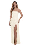 Kingbridal Strapless Chiffon Bridesmaid Dresses for Women Long Mermaid Prom Dress