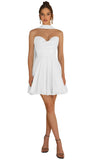 Strapless Homecoming Dresses for Teens 2026 Chiffon Short Prom Dress with Scarf A-line Pleated Cocktail Party Gown