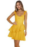 Jacquard Ruffles Homecoming Dresses for Teens Tight Short Prom Gowns Mini Formal Cocktail Party Dress