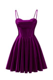 Spaghetti Straps Satin Homecoming Dresses for Teens Ruched Corset Short Prom Dresses 2026