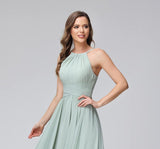 Women's Halter Bridesmaid Dresses Long Chiffon Formal Dresses Evening Party Dress 2026