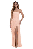 Kingbridal Strapless Chiffon Bridesmaid Dresses for Women Long Mermaid Prom Dress