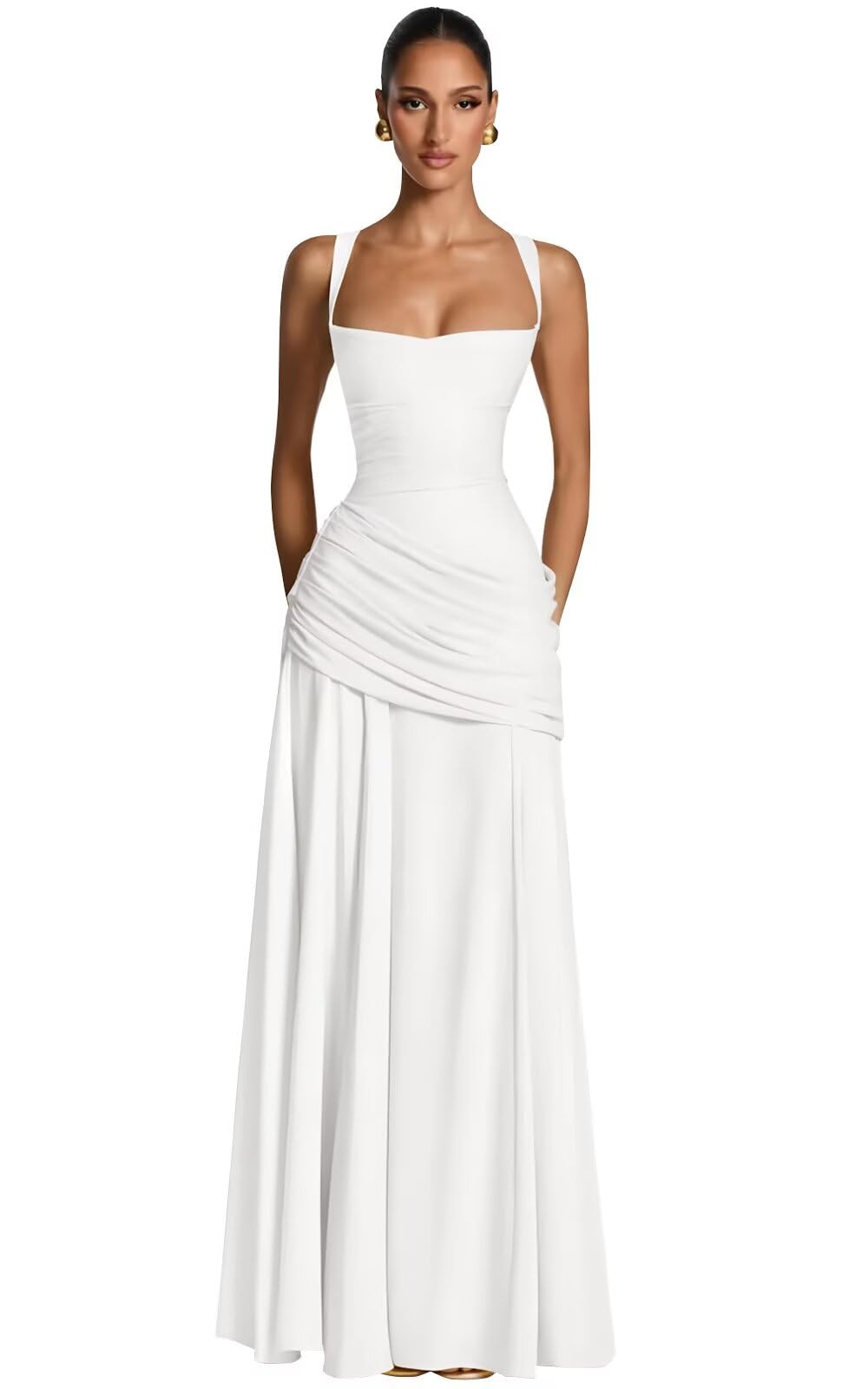 Kingbridal Spaghetti Straps Chiffon Bridesmaid Dresses for Women A-Line Formal Dress