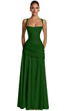Kingbridal Spaghetti Straps Chiffon Bridesmaid Dresses for Women A-Line Formal Dress
