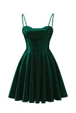 Spaghetti Straps Satin Homecoming Dresses for Teens Ruched Corset Short Prom Dresses 2026