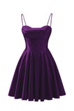 Spaghetti Straps Satin Homecoming Dresses for Teens Ruched Corset Short Prom Dresses 2026